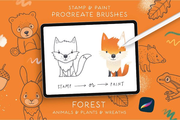 Download Forest Animals for Procreate