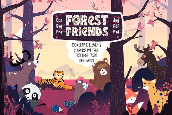 Download Forest Friends Graphic Pack