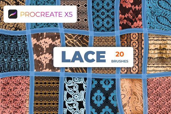 Download 20 lace Procreate Brush Set