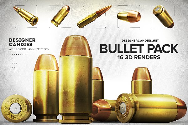 Download 3D Bullet Renders Pack
