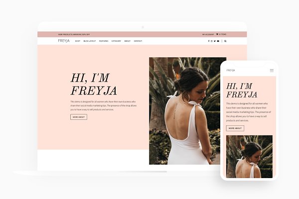 Download Freyja - Woman Entrepreneur Theme