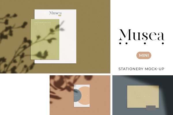 Download Musea Mini Stationery Mockup