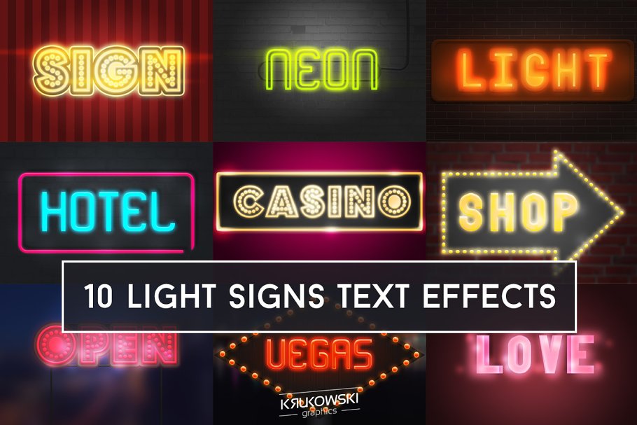 Download Light Signs Text Effect