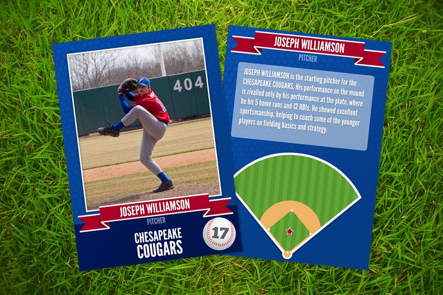 Download Ace: Baseball Card Template