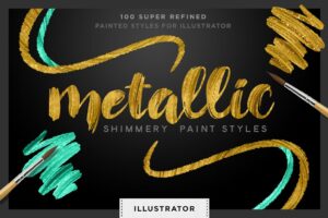 Download Shimmery Gold Styles for Illustrator