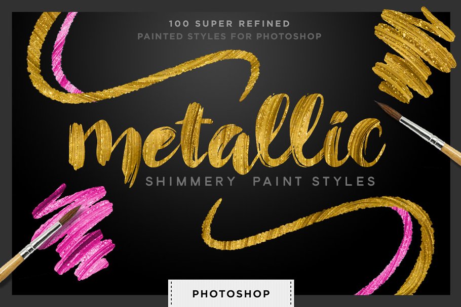Download Shimmery Gold Styles for Photoshop