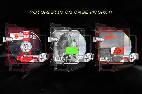 Download FUTURISTIC CD CASE MOCKUP