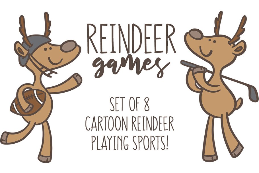 Download Reindeer Games: 8 cartoon set