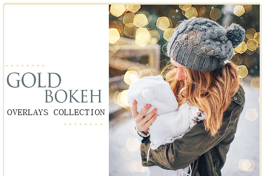 Download 65 Gold Bokeh Photo Overlays
