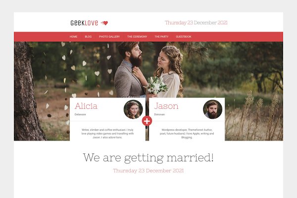 Download Geeklove - A Wedding WordPress Theme
