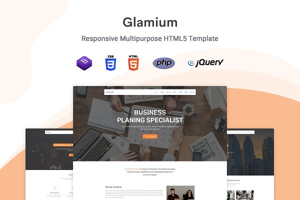Download Glamium - One Page Multipurpose HTML