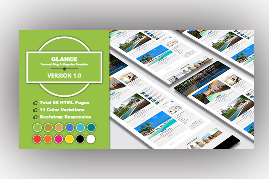 Download GLANCE - Personal Blog Template