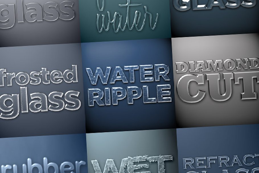Download Glass & Water Photoshop Styles Pack
