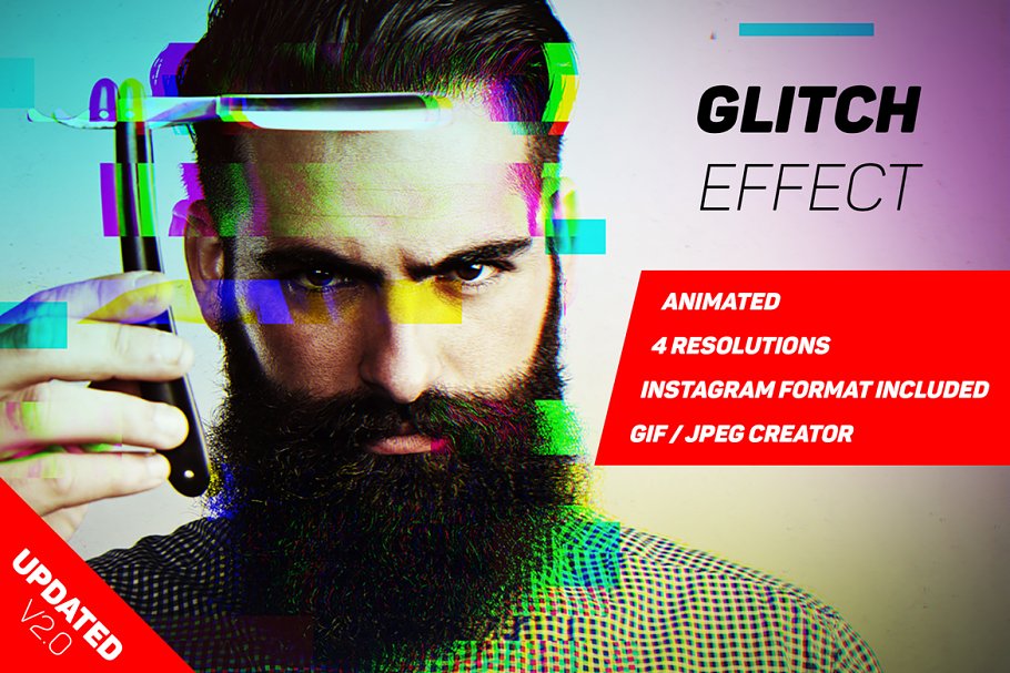 Download Glitch effect with GIF animation