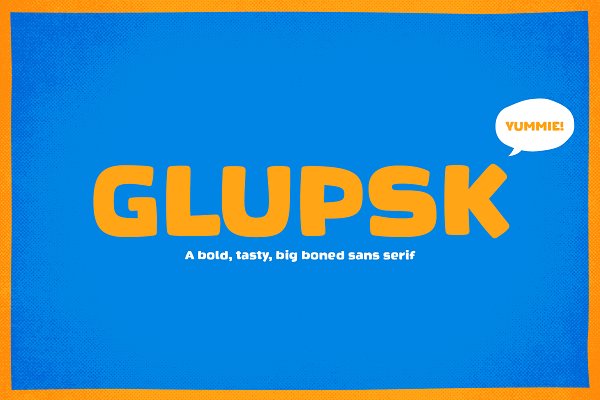 Download Glupsk – A Fat Sans Serif