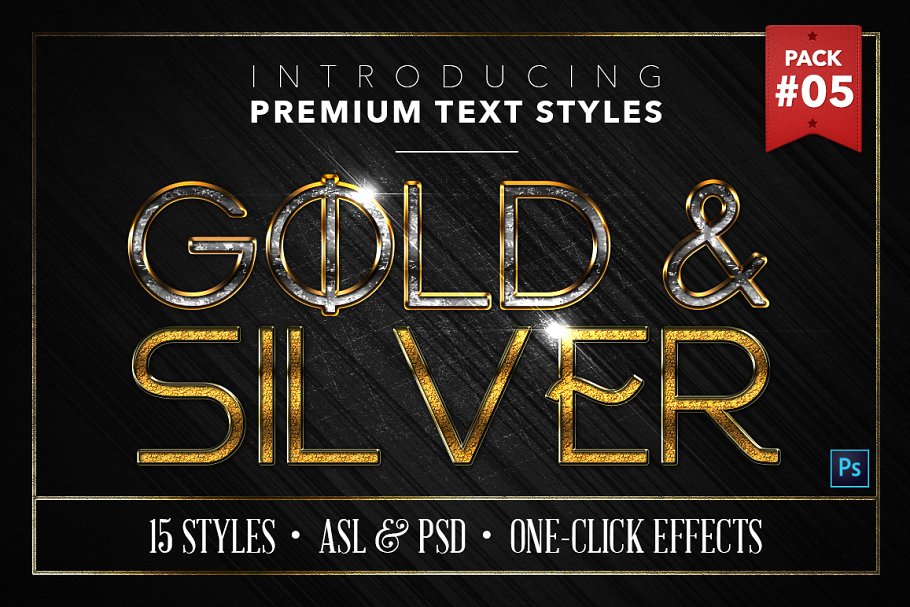 Download Gold & Silver #5 - 15 Text Styles