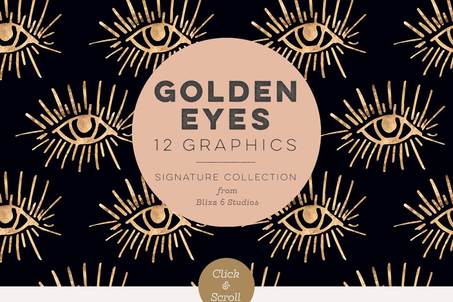 Download Golden Eyes Hand Drawn Graphics