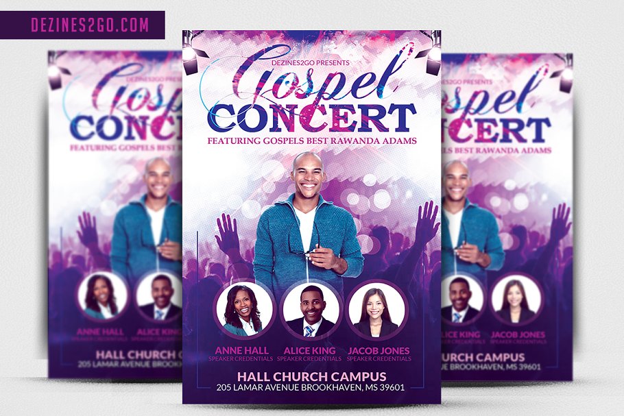 Download Gospel Concert and Church Flyer Temp