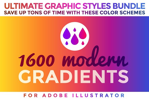 Download 1600 Gradients Graphic Styles Bundle