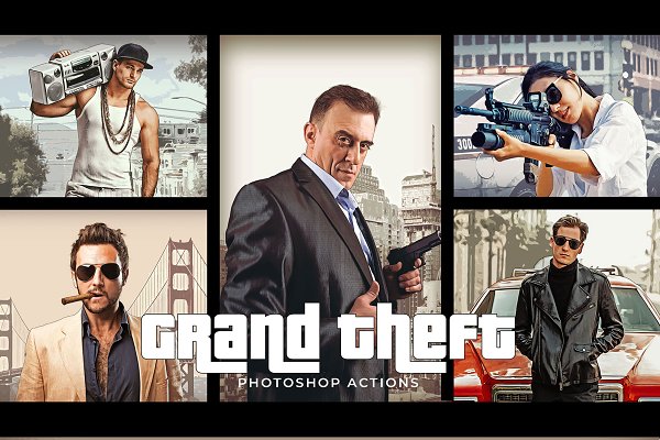 Download Grand Theft Photoshop Actions