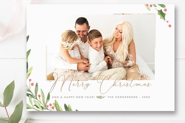 Download Greenery Christmas Card Template