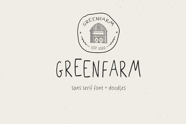 Download Greenfarm Rustic Font Logos Doodles