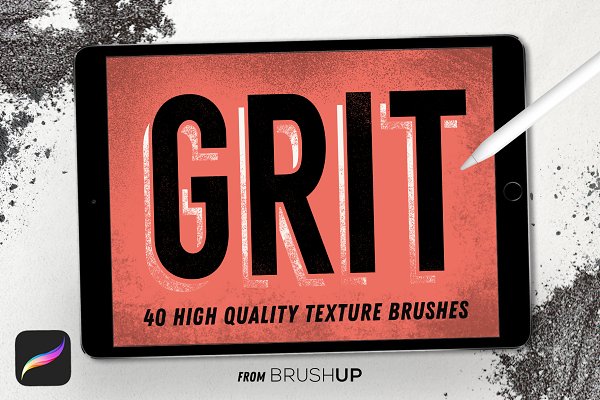 Download GRIT Texture Brushes for Procreate