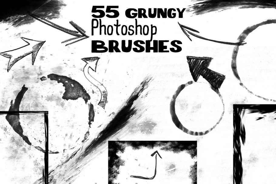 Download 55 Grunge Photoshop Brushes Bundle