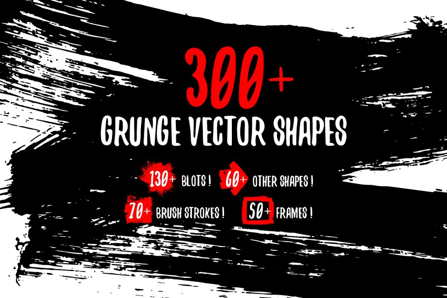 Download Grunge gouache vector shapes