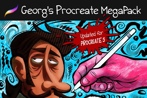 Download MEGAPACK: 600+ Brushes for Procreate