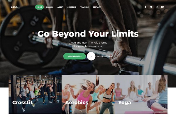 Download GYM - Fitness Landing Page