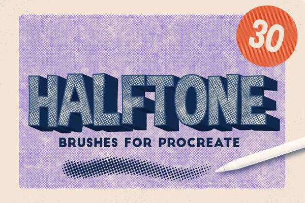 Download HALFTONE BRUSHES FOR PROCREATE