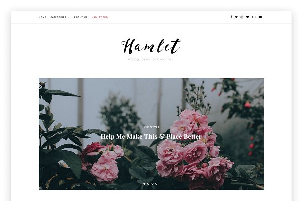 Download Hamlet Lite - A Blog WordPress Theme