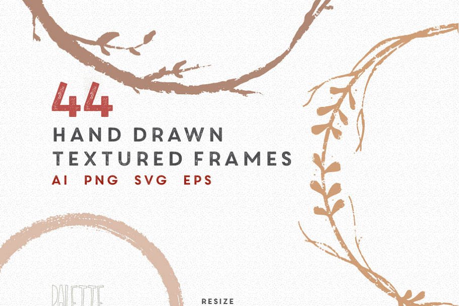 Download Elegant hand drawn circle frames