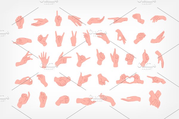Download Different hand gestures