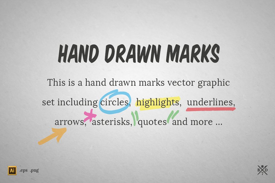 Download Hand drawn marks