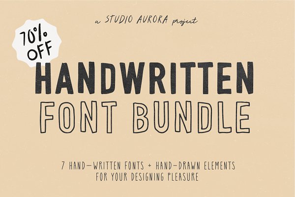 Download Handwritten Font + Graphics Bundle