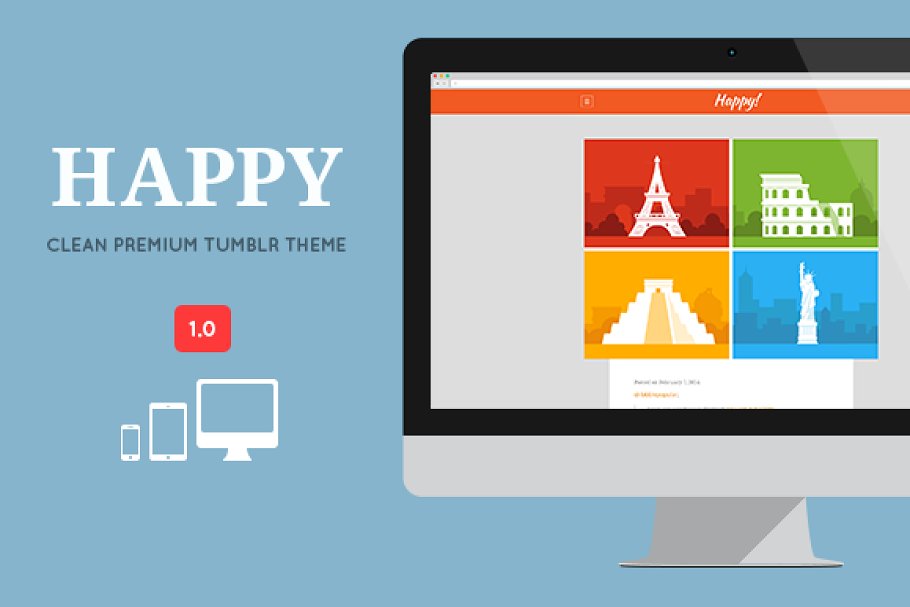 Download HAPPY Clean Responsive Tumblr Theme