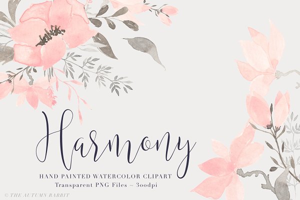 Download Watercolor Floral Clipart - Harmony