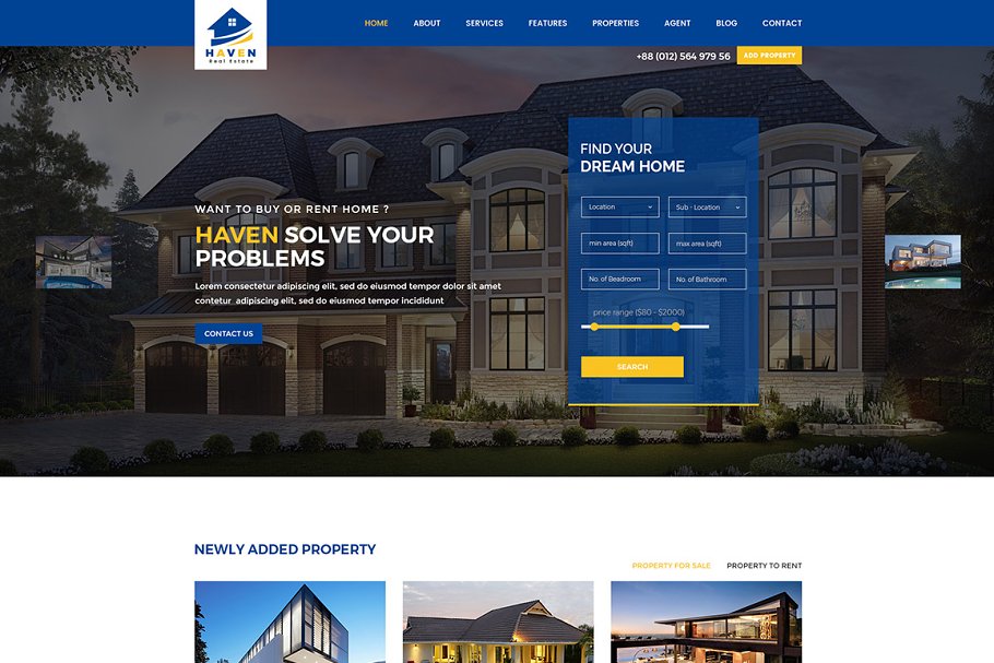 Download Haven – Real Estate HTML Template