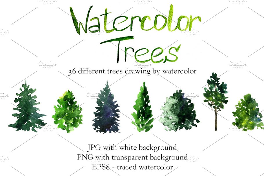 Download Watercolor trees