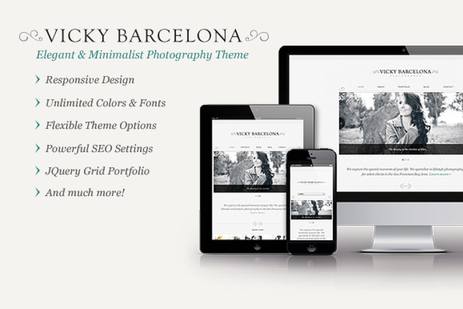 Download Vicky Barcelona - Elegant Portfolio