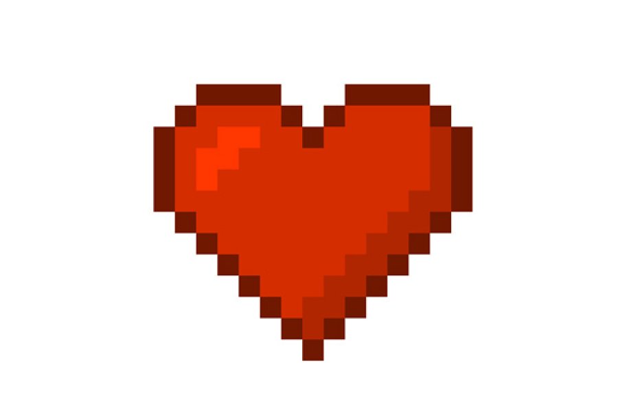 Download Heart. Pixel Art Style.