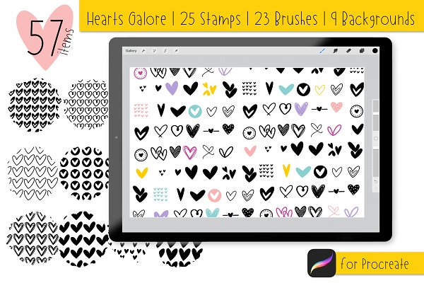 Download Hearts Galore | 57 Hand Drawn Hearts