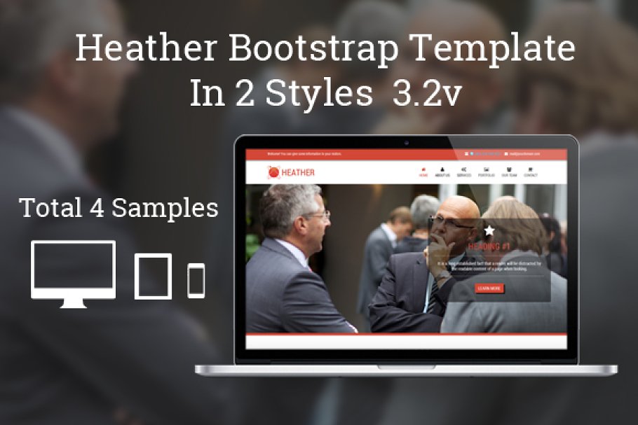 Download Heather Bootstrap Landing Page