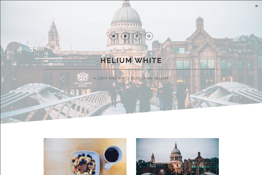Download Helium White Blog Ghost Theme