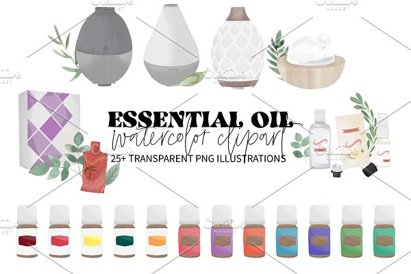 Download Essential Oil Watercolor Clipart