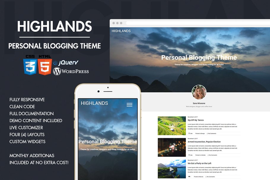 Download Highlands - Personal Blogging Theme