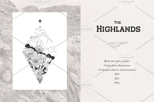Download Highlands. Vector illustrations