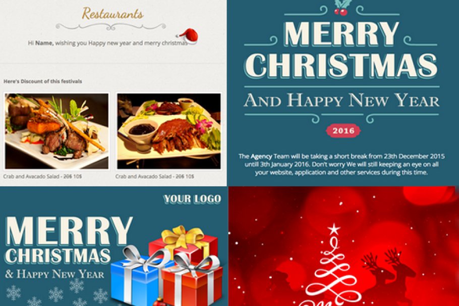 Download Holiday responsive email+theme
